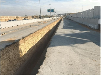 Unstable pipe and utility routes